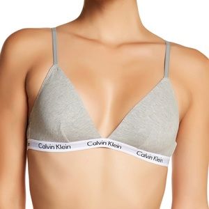 Calvin Klein Gray Triangle Bralette